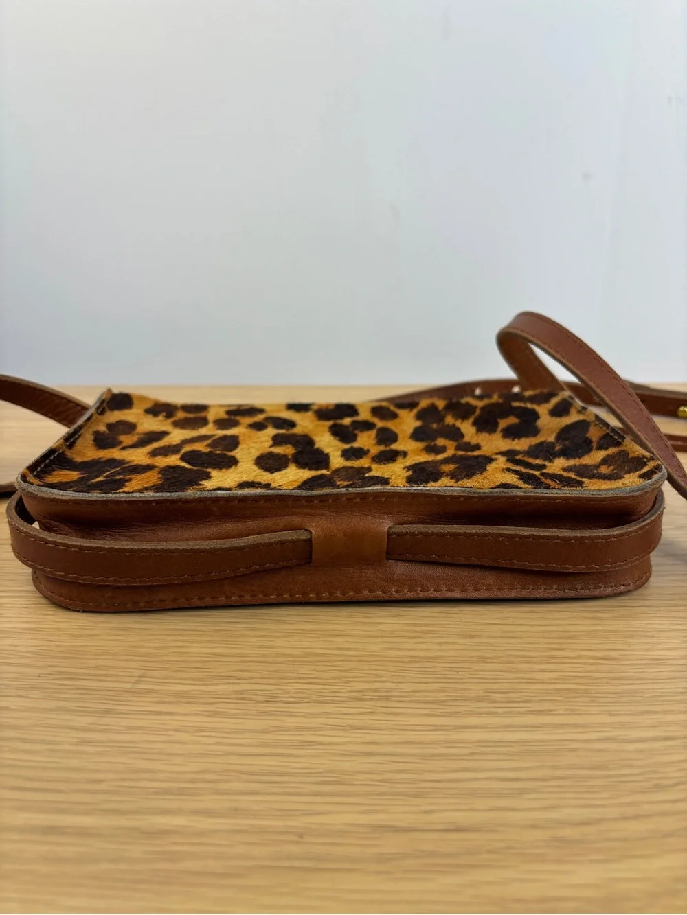 Madewell‎ “The Simple” Crossbody Bag in Leopard Calf Hair NWOT